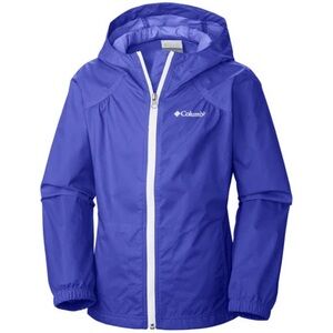 Columbia Girls Switchback Reflective Rain Jacket with Hood Size Medium